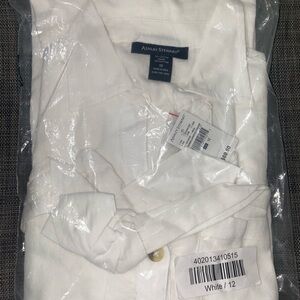 Ashley Stewart Cream Cotton Shirt